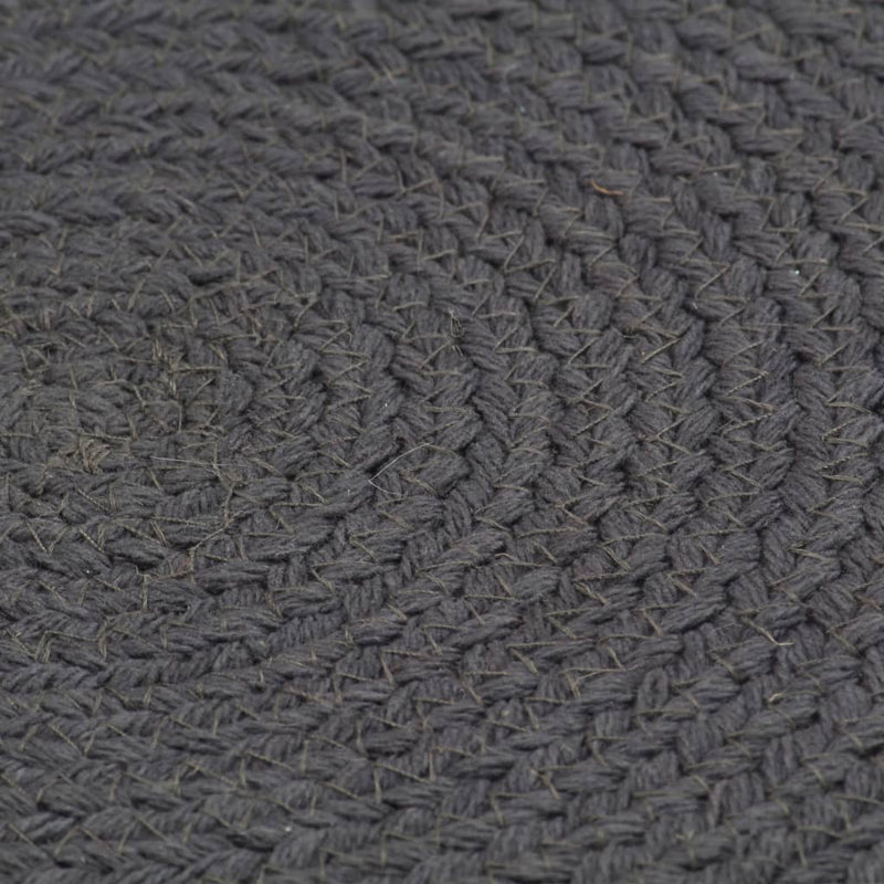 Load image into Gallery viewer, VidaXL Placemats 4 st rond 38 cm katoen effen donkergrijs