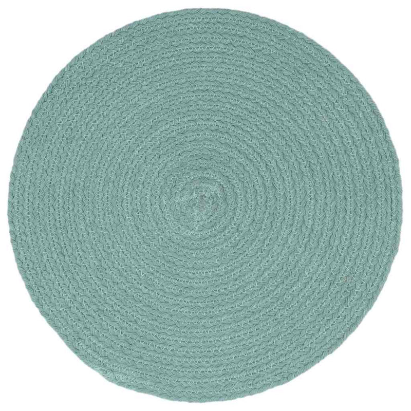 Afbeelding laden in galerijviewer, Vidaxl placemats 6 st rond 38 cm katoen effen groen