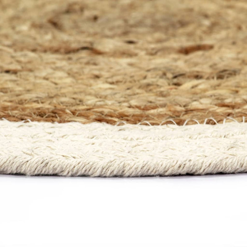Load image into Gallery viewer, Vidaxl placemats 4 st rond 38 cm jute en katoen natuurlijk