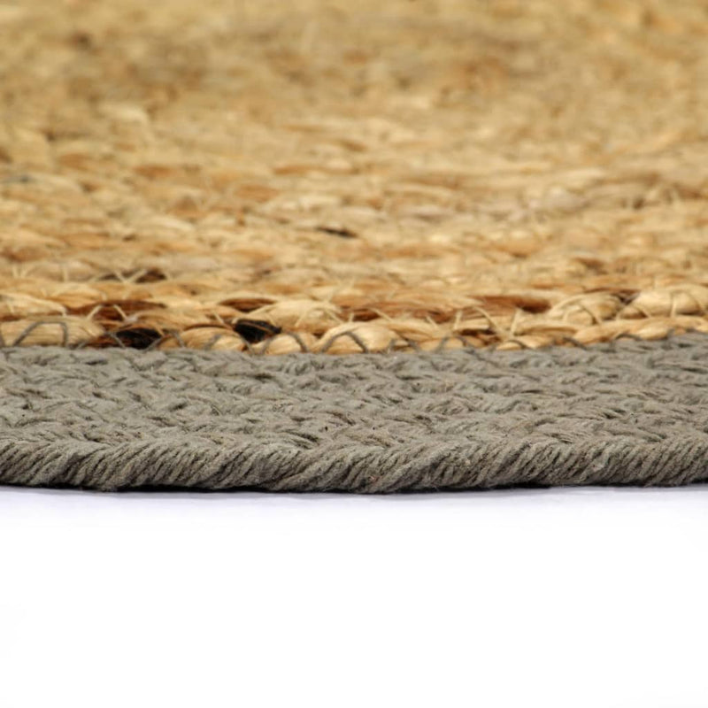 Load image into Gallery viewer, VidaXL Placemats 4 st 38 cm jute en katoen natuurlijk en grijs