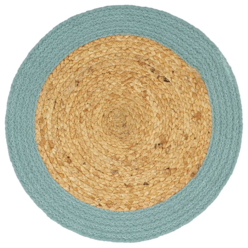Load image into Gallery viewer, Vidaxl placemats 4 st 38 cm jute en katoen natuurlijk en groen