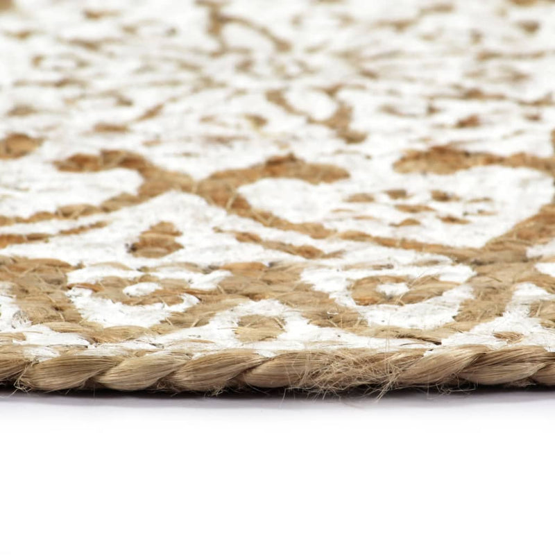 Load image into Gallery viewer, Vidaxl placemats 4 st rond 38 cm jute wit
