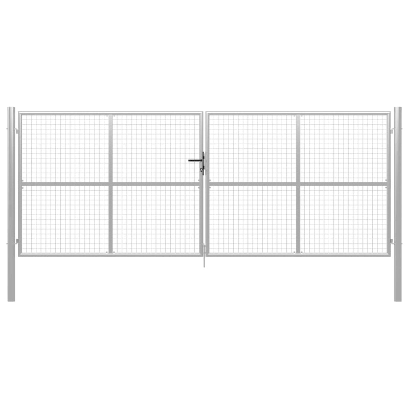 Load image into Gallery viewer, VidaXL Poort 415x200 cm gegalvaniseerd staal zilverkleurig