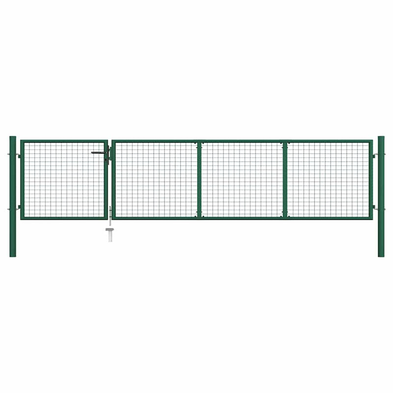 Load image into Gallery viewer, Vidaxl tuinpoort staal 350x75 cm groen