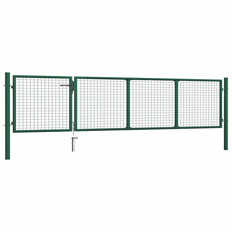 Load image into Gallery viewer, Vidaxl tuinpoort staal 350x75 cm groen