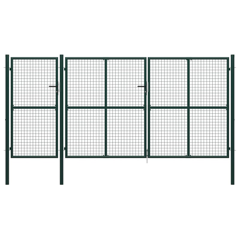 Load image into Gallery viewer, VidaXL Poort 400x150 cm staal groen