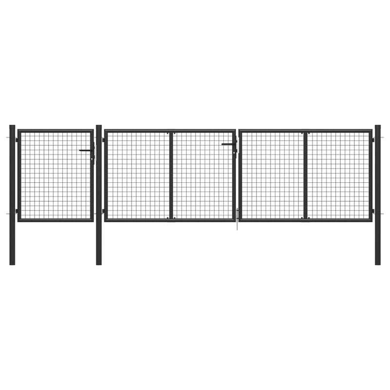 Load image into Gallery viewer, VidaXL Poort 400x100 cm staal antraciet