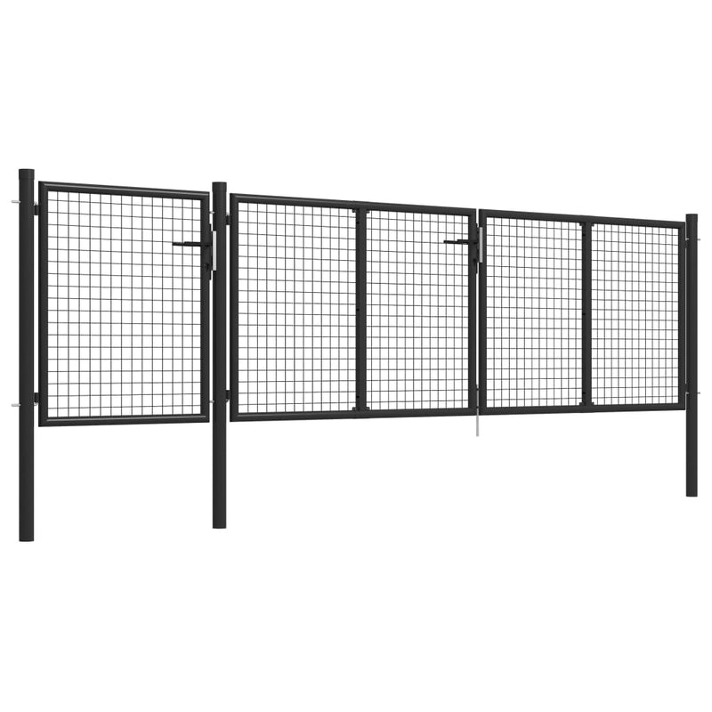 Load image into Gallery viewer, VidaXL Poort 400x100 cm staal antraciet