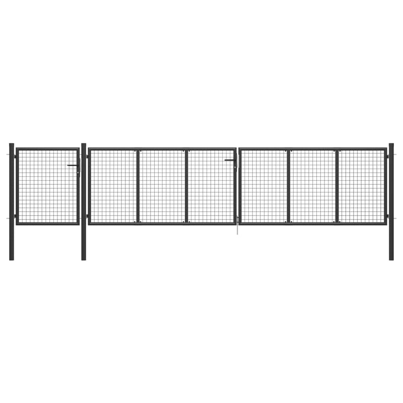 Load image into Gallery viewer, VidaXL Poort 500x100 cm staal antraciet