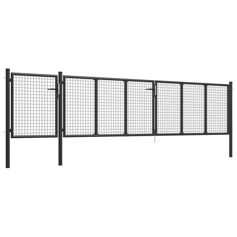 Load image into Gallery viewer, VidaXL Poort 500x100 cm staal antraciet