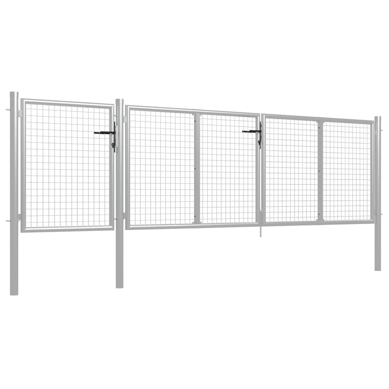 Load image into Gallery viewer, VidaXL Poort 400x75 cm staal zilverkleurig
