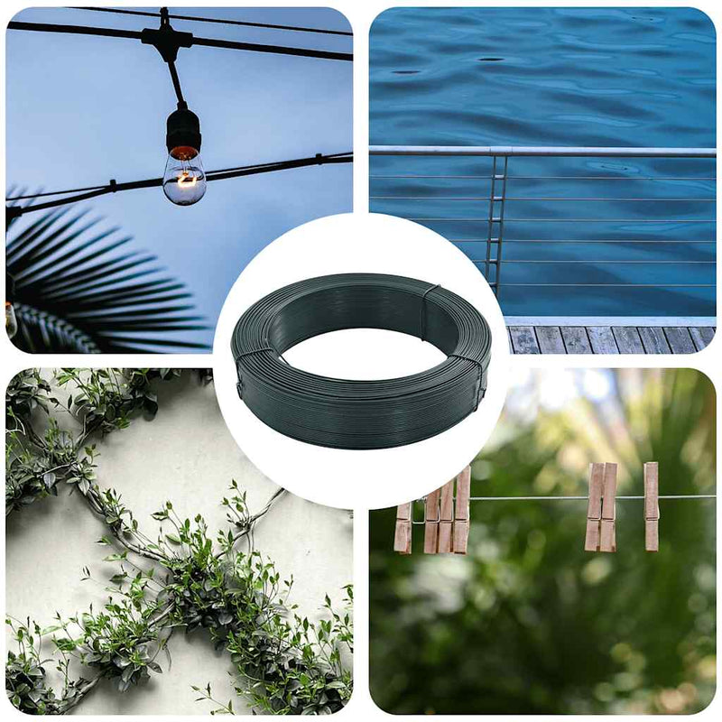 Load image into Gallery viewer, Vidaxl hekbinddraad 250 m 0,9 1,4 mm staal zwartachtig groen