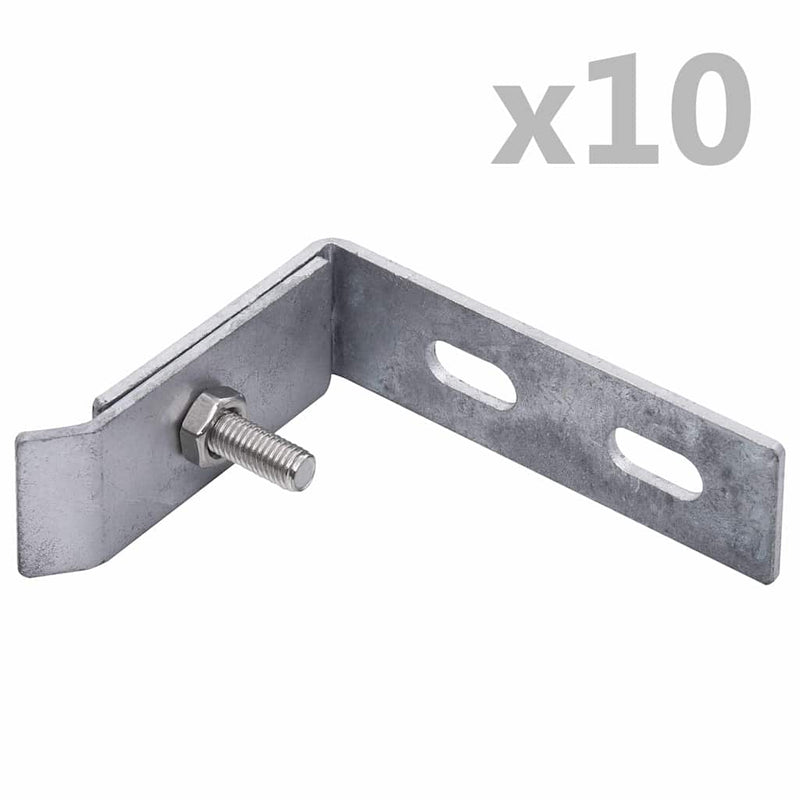 Load image into Gallery viewer, Vidaxl wand hoekverbinding 10 sets zilverkleurig