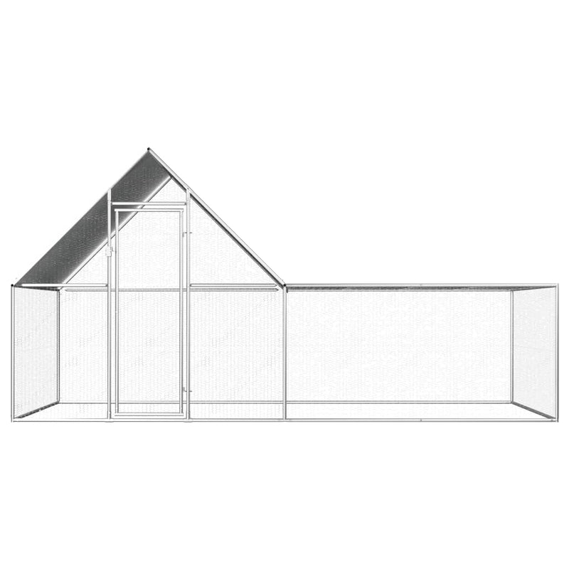 Load image into Gallery viewer, VidaXL Kippenren 4x2x2 m gegalvaniseerd staal