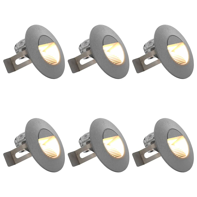 Cargue la imagen en el visor de la galería, Vidaxl led-buitenwandlampen 6 st 2 w rond zilverkleurig