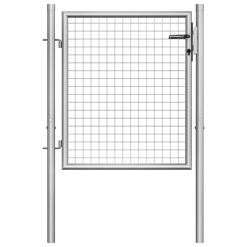 Load image into Gallery viewer, Vidaxl tuinpoort gegalvaniseerd staal 100x75 cm zilver