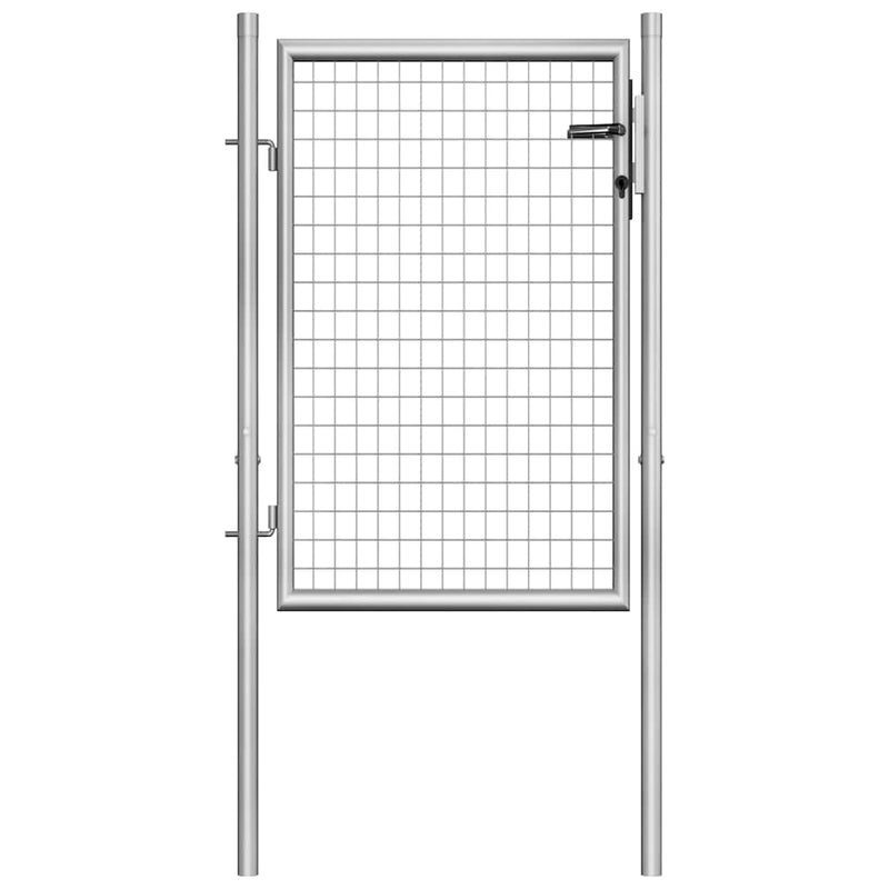 Afbeelding laden in galerijviewer, Vidaxl tuinpoort gegalvaniseerd staal 100x100 cm zilver