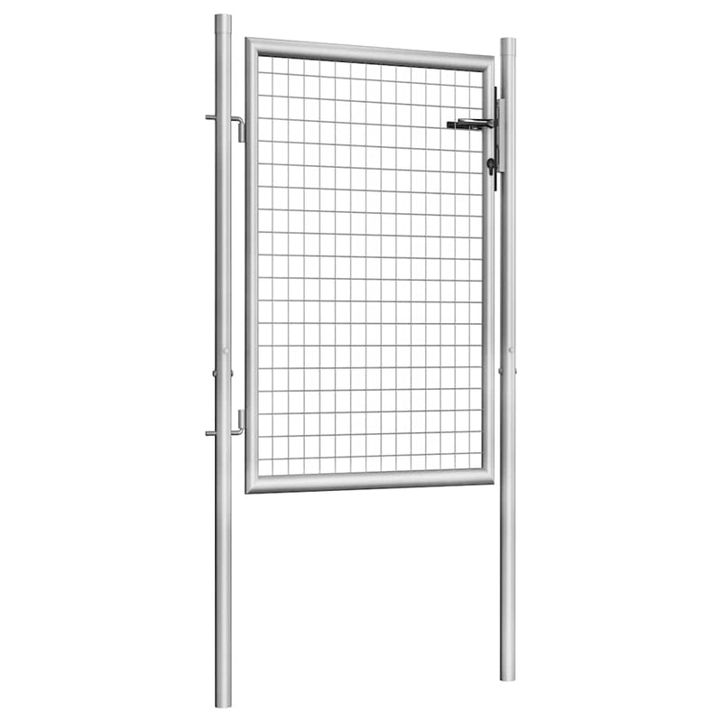 Afbeelding laden in galerijviewer, Vidaxl tuinpoort gegalvaniseerd staal 100x100 cm zilver