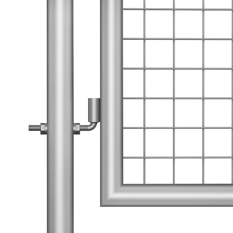 ギャラリービューアに画像をロードする, Vidaxl tuinpoort gegalvaniseerd staal 100x200 cm zilver