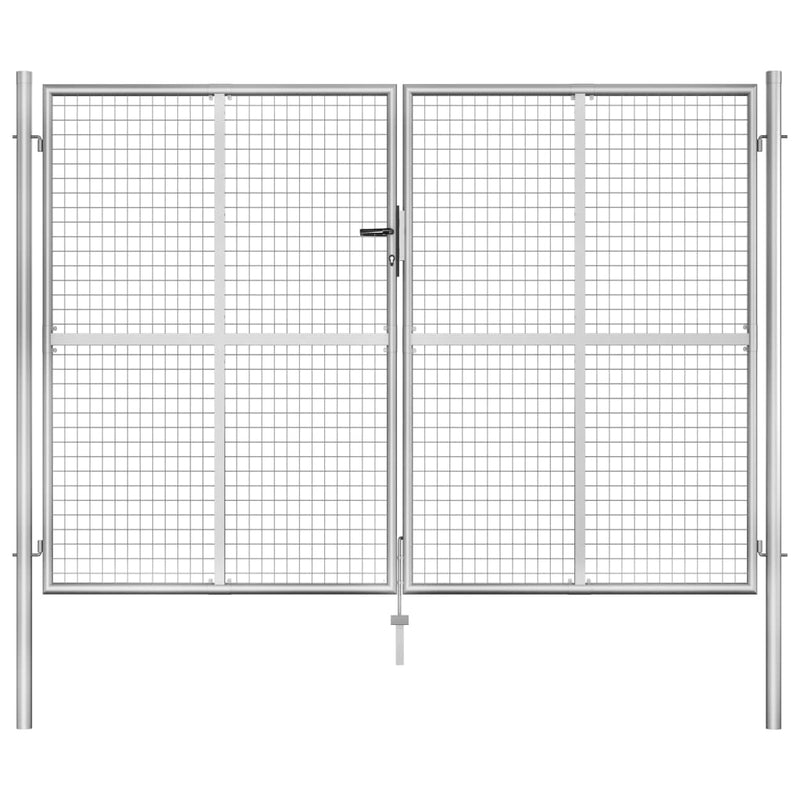 Load image into Gallery viewer, VidaXL Poort 306x225 cm gegalvaniseerd staal zilverkleurig