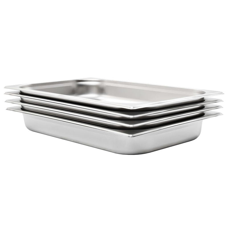 Load image into Gallery viewer, Vidaxl gastronormbakken 4 st gn 1 1 65 mm roestvrij staal