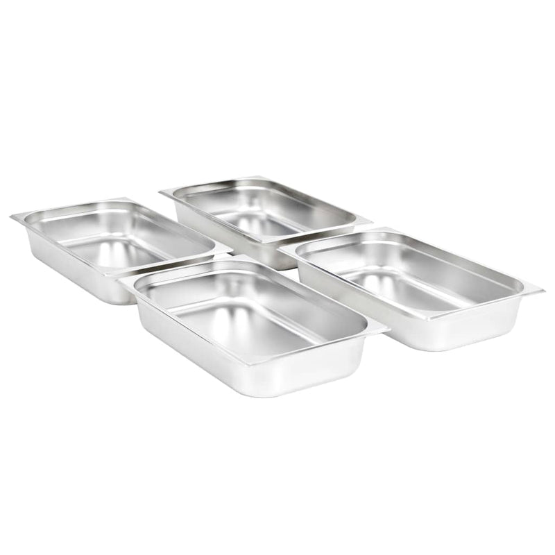 Load image into Gallery viewer, Vidaxl gastronormbakken 4 st gn 1 1 100 mm roestvrij staal