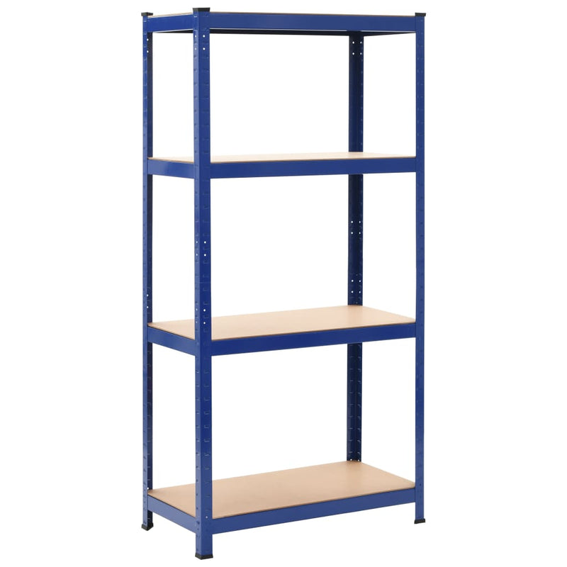Load image into Gallery viewer, VidaXL Opbergrekken 2 st 80x40x160 cm staal en MDF blauw