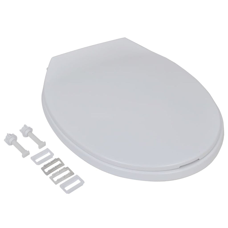 Cargue la imagen en el visor de la galería, Vidaxl toiletbrillen met soft-close deksels 2 st kunststof wit