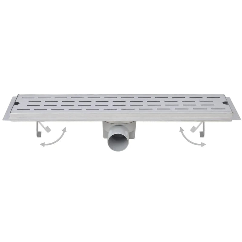Load image into Gallery viewer, VidaXL Doucheafvoer 2 st rechthoekig lijn 930x140 mm roestvrij staal