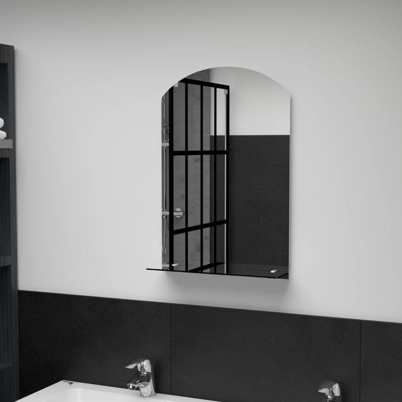 Load image into Gallery viewer, Vidaxl wandspiegel met schap 40x60 cm gehard glas