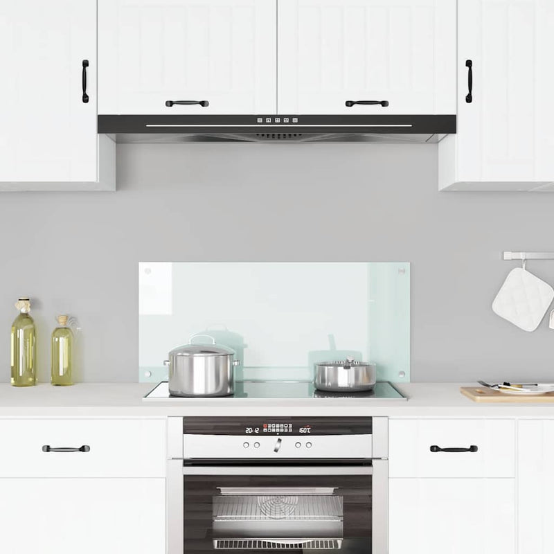 Load image into Gallery viewer, Vidaxl spatscherm keuken 90x40 cm gehard glas wit