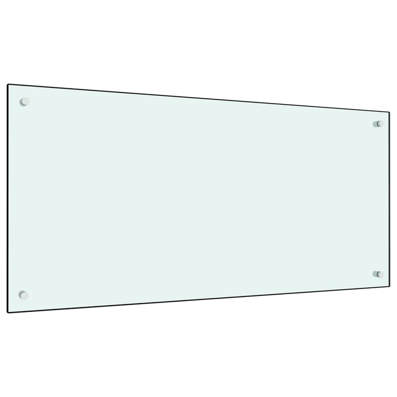 Load image into Gallery viewer, Vidaxl spatscherm keuken 100x50 cm gehard glas wit