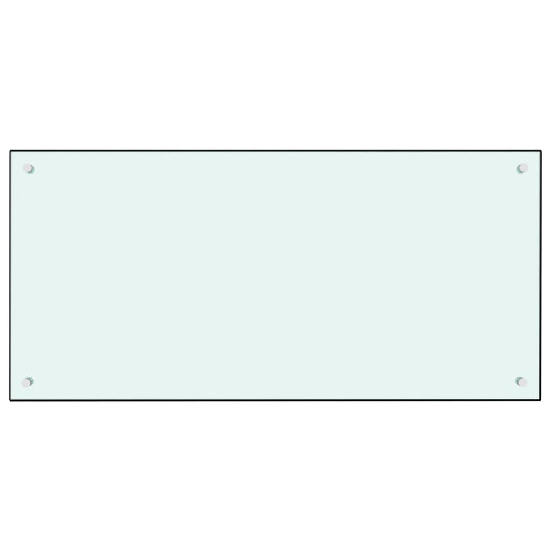 Load image into Gallery viewer, Vidaxl spatscherm keuken 100x50 cm gehard glas wit