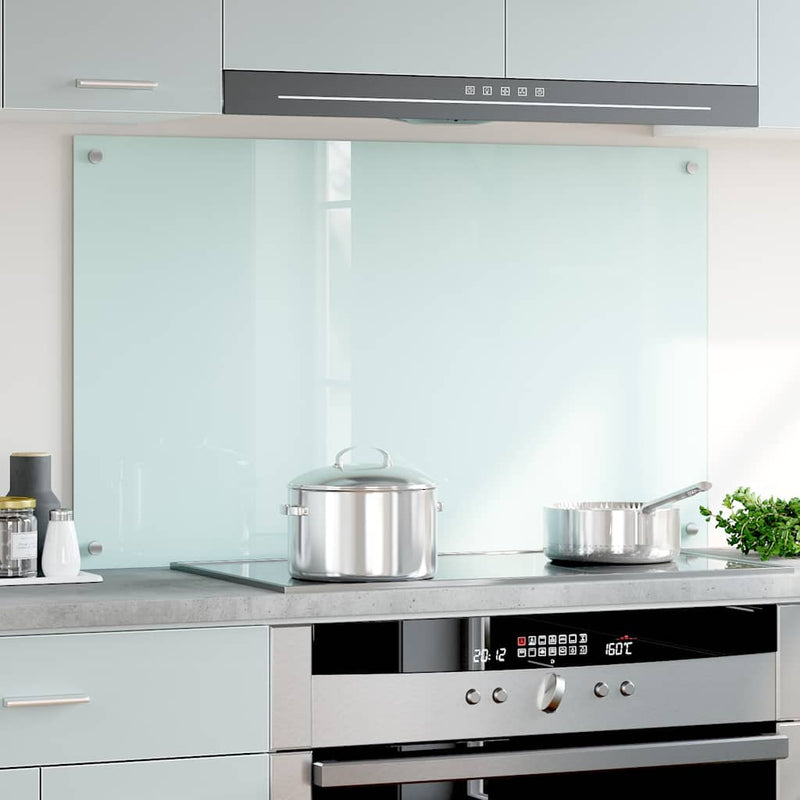 Load image into Gallery viewer, Vidaxl spatscherm keuken 100x60 cm gehard glas wit