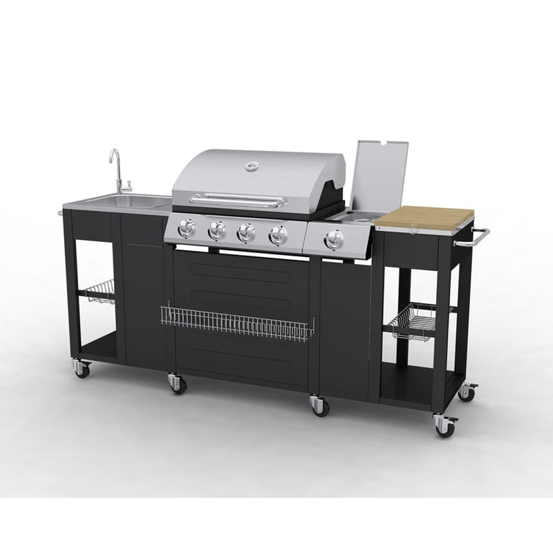 Load image into Gallery viewer, VidaXL Buitenkeuken met barbecue Montana 4 branders