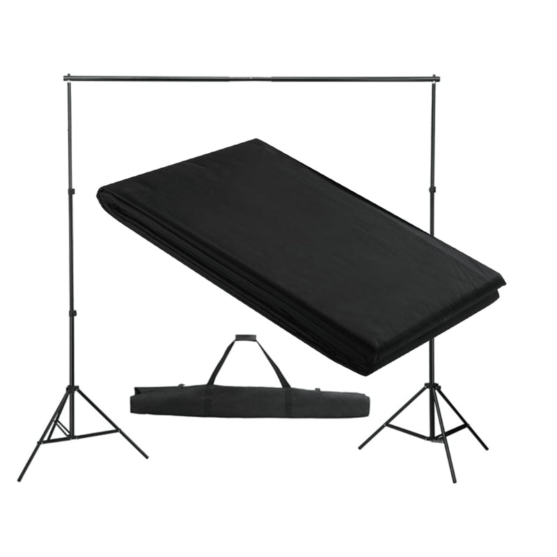 Load image into Gallery viewer, VidaXL Achtergrondsysteem 300x300 cm zwart