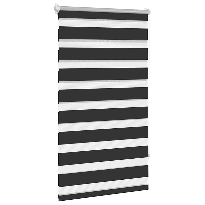 Afbeelding laden in galerijviewer, Vidaxl zebra rolgordijn 90,9 x 150 cm stofbreedte 86,7 cm zwart