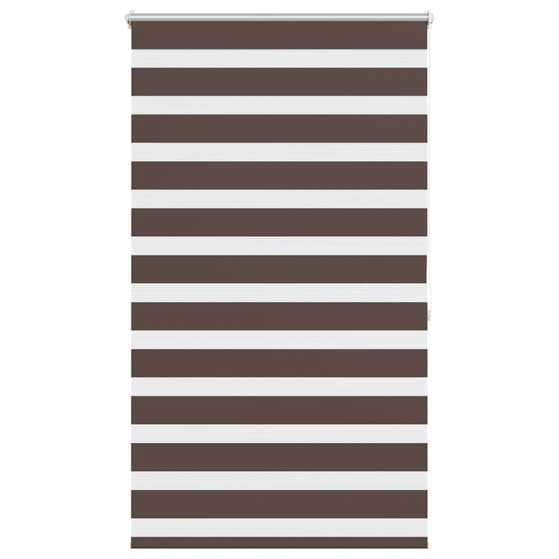 Load image into Gallery viewer, Vidaxl zebra rolgordijn 100,9 x 175 cm stofbreedte 96,7 cm koffiebruin