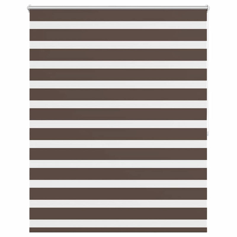 Load image into Gallery viewer, Vidaxl zebra rolgordijn 120,9 x 175 cm stofbreedte 116,7 cm koffiebruin