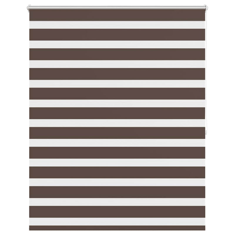 Afbeelding laden in galerijviewer, Vidaxl zebra rolgordijn 140,9 x 175 cm stofbreedte 136,7 cm koffiebruin