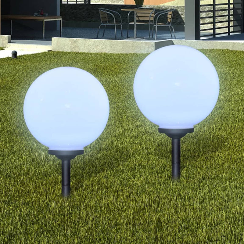 Load image into Gallery viewer, Vidaxl tuinpadlampen 2 st met grondpin led 30 cm