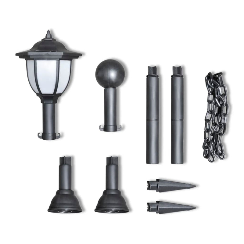 Load image into Gallery viewer, Vidaxl hekwerk met 2 solarlampen