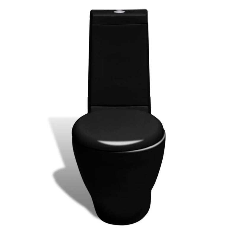 Load image into Gallery viewer, VidaXL Toileten bidetset staand keramiek zwart