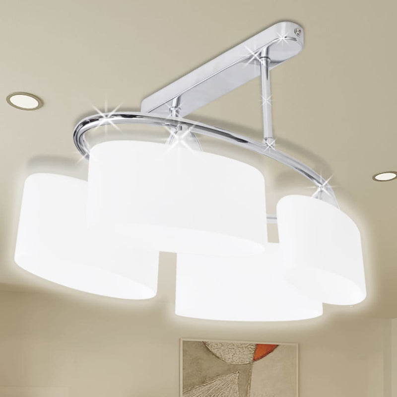 Load image into Gallery viewer, Vidaxl plafondlamp met ellips glazen kapjes (4 x e14)