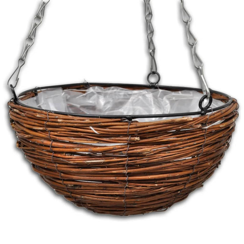 Load image into Gallery viewer, Vidaxl hangbak wilgenhout met voering en ketting 4 stuks