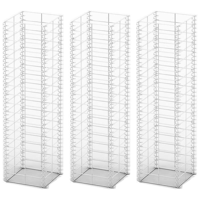 Load image into Gallery viewer, Vidaxl 3-delige schanskorfset 25x25x100 cm gegalvaniseerd draad