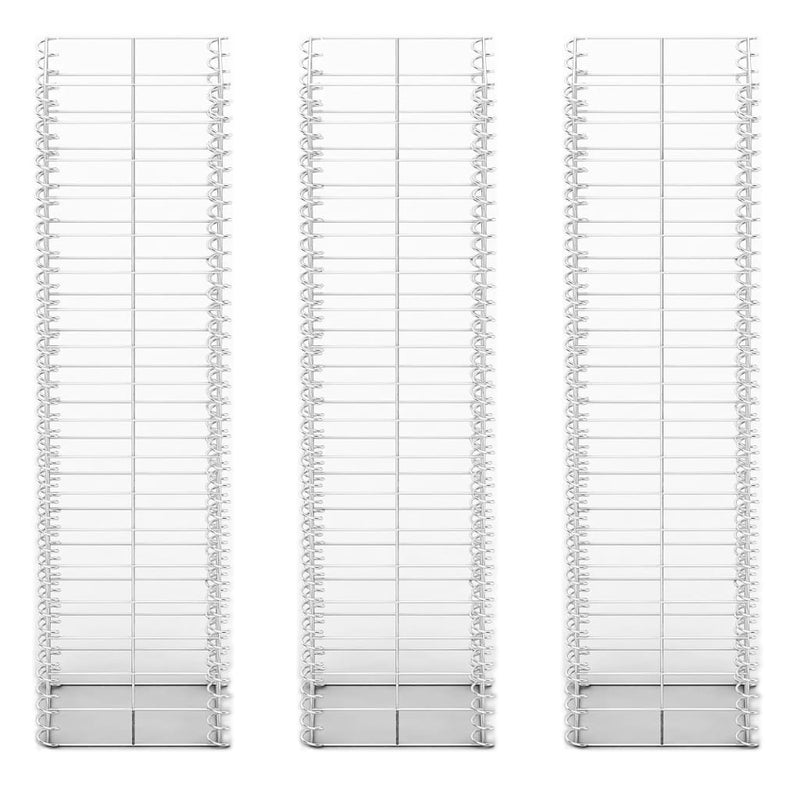 Load image into Gallery viewer, Vidaxl 3-delige schanskorfset 25x25x100 cm gegalvaniseerd draad