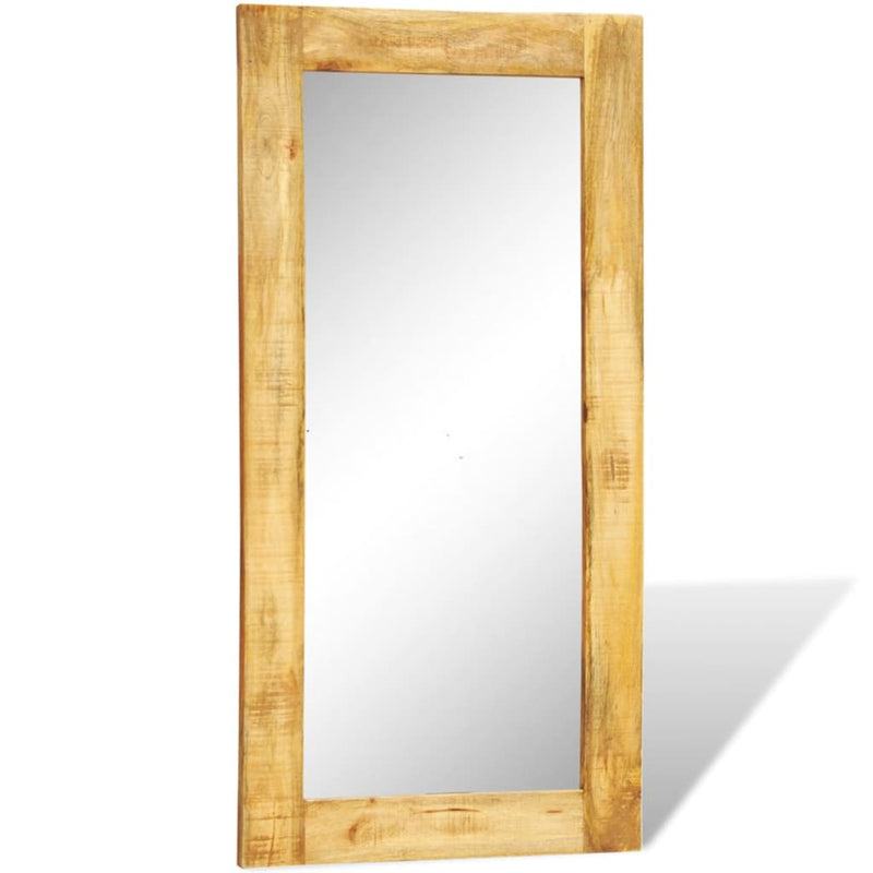 Afbeelding laden in galerijviewer, Vidaxl wandspiegel in massief houten frame 120x60 cm