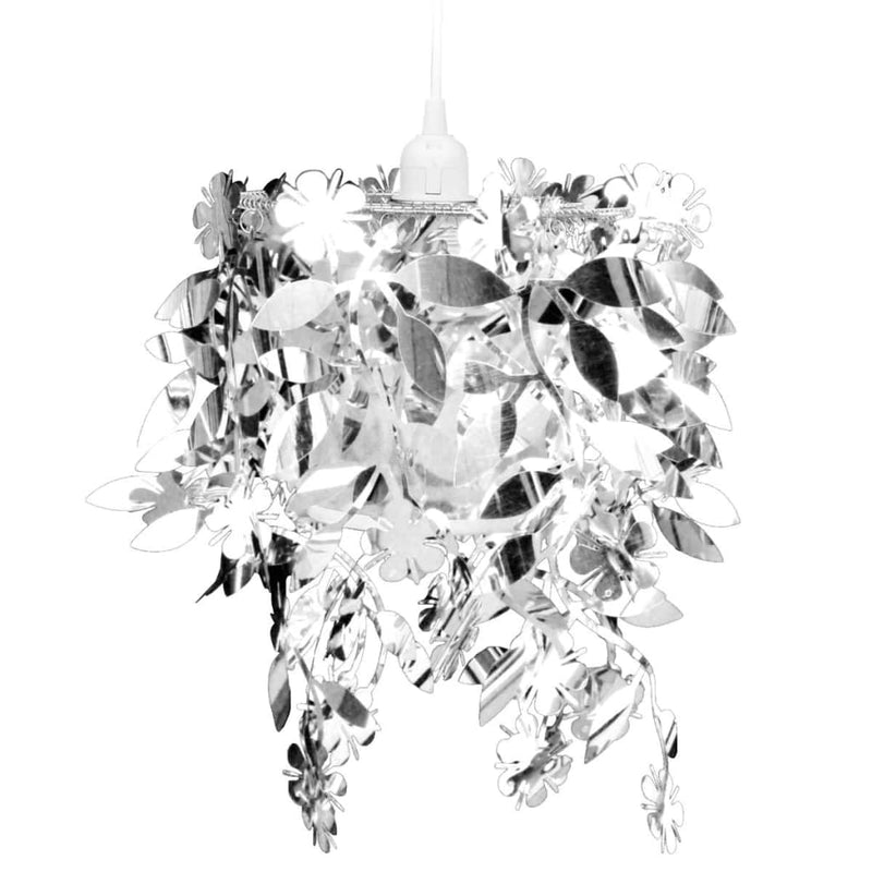 Load image into Gallery viewer, Vidaxl kroonluchter met pailletten in de vorm van blaadjes 21,5x30 cm zilver