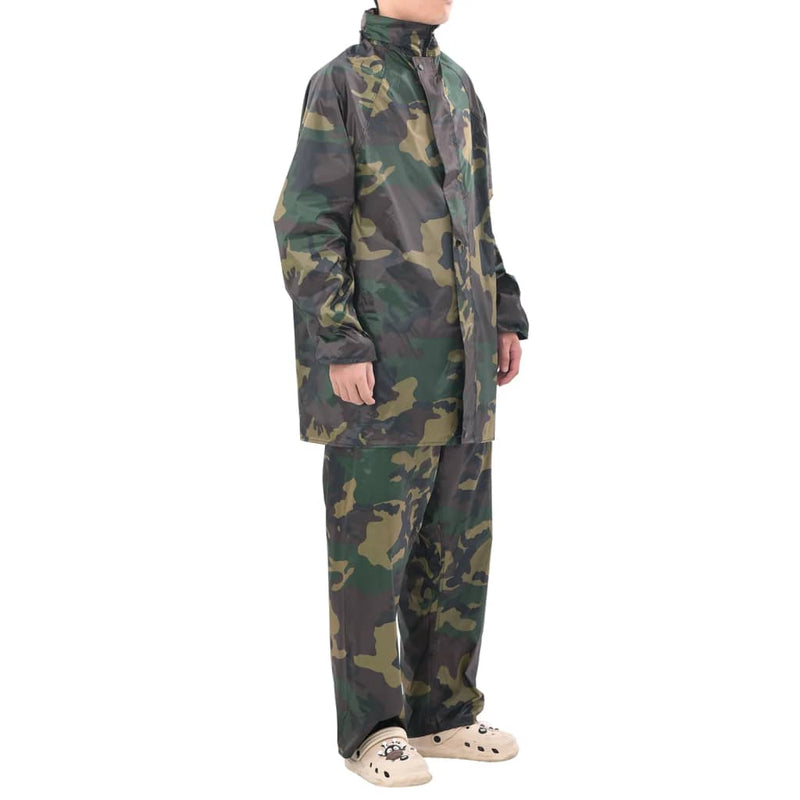 ギャラリービューアに画像をロードする, Vidaxl regenpak 2-delig met capuchon (heren camouflage maat xxl)